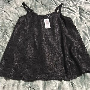 Torrid Black and Gray Rounded Neckline Sleeveless Camisole